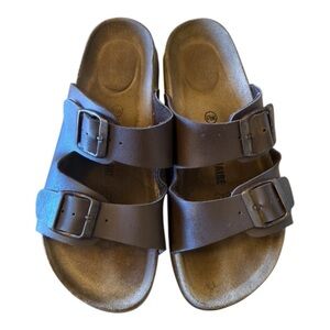 Casual Brown Buckle Sandals